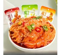 Instant Konjac Knots,Spicy Hot Pot Konjac Shredded Spicy Strips,Side Dishes,Vegetable Foods,Snack Food,Vegetarians,Noodles,Mala Latiao,Delicious Chinese Snack Gifts (3 flavors mixed,10 packs)