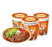 Instant Konjac Noodle 217g/Cup,Hot and Sour Noodles Soup,Low Carb Konjac Pasta,Ramen,Shirataki,Spicy Chinese Specialties Food,Convenient Fast Breakfast,Healthy,Vegan,Snack Gifts (3 Cup)