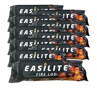 Instant Light Easilite Fire Logs - Pack of 10 Easy Lighting Wood FireLogs. Burns Approx. up to 2 Hours. Perfect for Open Fires, Fire Pits, Wood Stoves and Chimineas
