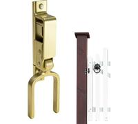 Instant Locking Gate Latch, Heavy-Duty One-Hand Gate Latch for Farm, Ranch & Backyard, Fast Closing Lock, Easy Install, Quick Secure Automatic Spring-Loaded Latchs (Gold Pack of 2)