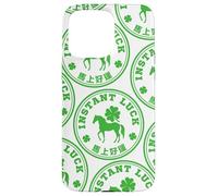 Instant Luck - Four Leaf Clover and Horse Chinese Idiom Case for iPhone 15 Pro Max