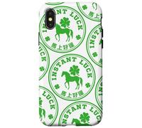 Instant Luck - Four Leaf Clover and Horse Chinese Idiom Case for iPhone X/XS