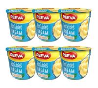Instant Mashed potatoes Pots Halal Certified Mashed Potato Pot 40g | FabFinds Mug (6 Pack, Cream)