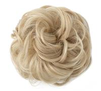 Instant Messy Bun, 8-Inch Curly Hair Extension on Elastic Loop - Create Double Buns, Half Updos in Seconds, for All Hair Lengths (A8)