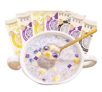 Instant milk oatmeal porridge, Chinese yam corn soup, cereal oatmeal Congee, nutrition substitute breakfast Congee, purple potato cereals Congee, oats (Coconut black rice flavor,2 packs)