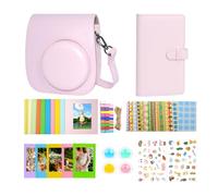 Instant Mini 12 Accessories Kit Compatible with Fujifilm Instax Mini 12,Include Mini 12 Case+Photo Album & Frames+DIY Sticker+Wall Hanging Frame+Filters (Blossom Pink)