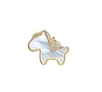 Instant Money Pony Carrying Money Bag Brooch Simple and Versatile Zodiac Pin Accessories