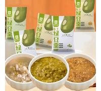 Instant mung bean soup, freeze-dried mung bean Congee, pumpkin mung bean syrup 28g, highland barley Congee, cool bean jelly, summer Dim sum, instant meal substitute breakfast (3 Flavor Mix,3 packs)