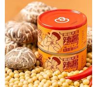 Instant mushroom sauce, spicy chili sauce, delicious soybean sauce, picked bamboo shoots, kimchi, hot pot dipping sauce, delicious mushrooms, vegetable sauce, healthy food (Soybean Flavor,1 can)