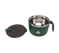 Instant noodle bowl made of 304 stainless steel, noodle bowl with lid, hollow, non-scalding soup cup made of stainless steel, soup cup made of stainless steel for with lid for the office