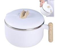 Instant Noodle Bowl Stainless Steel Liner Thermal Bowl with Wood Handle and Breathable Drain Hole Lid Phone Holder Sealed Leak-Proof Insulated Lunch Instant Ramen, Thermal