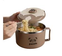 Instant Noodle Bowl,Stainless Steel Meal Prep Containers - Hot Soup Bowls | for Lunch Dinner Breakfast Snack College Office Kitchen Travel