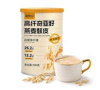 Instant Oat Bran Powder 500g - Quick Breakfast Meal Replacement, Easy Prepare With Chia Seeds, Satiety Snack For Busy Lifestyles