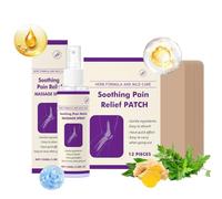 Instant Pain Relief Spray & Herbal Pain Patches - Pain Relief Set with 100ml Joint Spray & 12pcs Pain Patches - Joint & Muscle Recovery Spra_y Kit - Quickly Smoothing & Easy to Use