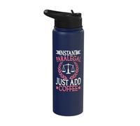 Instant Paralegal - Just Add Coffee Stainless Steel Insulated Water Bottle