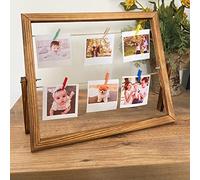 Instant Photo Frame for Desk - Holds Photos or Polaroid Film by Fujifilm Kodak Instax Mini - Photo Frames Multiple Pictures with Pegs & Fairy Led Lights, Personalised Multi Photo Frame (Small,25x32cm)