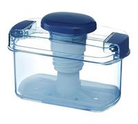 Instant Pickle Maker Vegetable Press Tsukemono Container Rectangle Made in Japan BPA Free (Blue 0.8L)