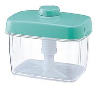 Instant Pickle Maker Vegetable Press Tsukemono Container Rectangle Made in Japan BPA Free (Green 2.2L)
