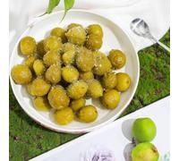 Instant pickled crispy green plums 400g/can,Sour and Sweet Crispy Green Plums,Juicy Small Peach Snack,Sugar pickled plum,Vegan,cold fruit candied,Hand marinated fruits (2 can)