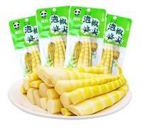 Instant pickled pepper crisp bamboo shoots, Spicy bamboo shoots tip, Hot and sour vegetable food, Chinese specialty snacks, Pickled pickles, Side dish, Delicious snacks (1000g)