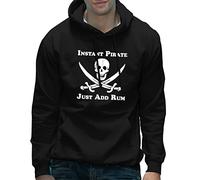 Instant Pirate Just Add Rum Unisex Hoodie - Black Medium