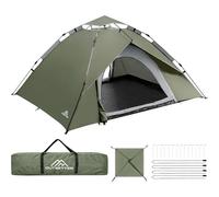 Camping Tent, 3-4 Person Man Instant Pop Up Tent,Waterproof Dome Large Lightweight 4 Seasons Tent,with Removable Outer Tarpaulin & Carry Bag,Easy Set-Up