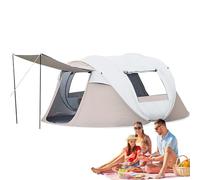 Instant Portable Beach Pop-up Tent for 5-8 Person, Camping Tent with 2 Doors, Sun Protection & Waterproof, for Outdoor Hiking Travel Beach Garden Folding Sun Shelter Twilight cloud ash