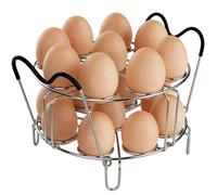 Instant Pot Accessories - Stackable 304 Stainless Steel Egg Steamer Rack Trivet | Holds 18 Eggs | Heat-Resistant Handles | Fits 6qt & 8qt Pressure Cookers | Egg Holder for Boiled Eggs