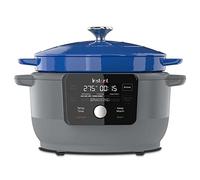 Instant Pot Electric Round Dutch Oven,6-Quart 1500W,From the Makers of Instant Pot,5-in-1: Braise,Slow Cook,Sear/Sauté,Cooking Pan,Food Warmer,Enameled Cast Iron,Included Recipe Book,Blue