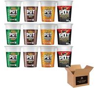 Instant Pot Noodles | Beef & Tomato, Chicken & Mushroom, Original Curry & Bombay Bad Boy | Quick & Easy Ready Meal Snack Pots | Cup Noodles Variety - 90g (Assorted Case of 12, Multipack 90g)