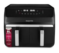 Instant Pot - Vortex Dual Black Air Fryer - Large 8L, Family Size, Twin, Double 4L Basket, 8 in 1 - Food Dehydrate, Grill, Bake, Roast, Reheat, Non-Stick, Easy Clean, Dishwasher Safe, Electric