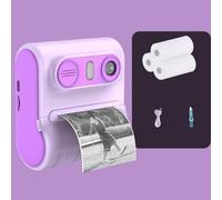 Instant Print Camera for Kids, 1080P HD Instant Print Photo, Christmas Birthday Gifts Girls Boys Age 3-12, Portable Toy 3 4 5 6 7 8 9 10 Year Old Girl with 3 Rolls Photo Paper (Purple)