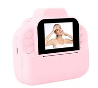 Instant Print Camera for Kids, 48MP 1080P HD Selfie Instant Cameras for Toddler, 2.4 Inch Screen Compact Portable Instant Camera with Time Lapse Multiple Filters for Students (Rose)