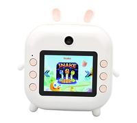 Instant Print Camera for Kids, Toddlers Digital Camera with Print Paper, 2.4 IPS Screen, 8x Digital Zoom and 1080P HD Video, 48MP Child Selfie Camera Toy Camera Camcorder (White)