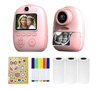 Instant Print Camera with 10X Magnification ABS Material 2.0in LCD Screen 6112*4584px Photographing Resolution 1920*1080px Video Resolution 5V/1000mAh Lithium Battery Type-C Charging Interface Easy to