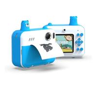 Instant Print Digital Camera, 1080P 8MP Digital Camera with 2.4inch Screen, 1000mAh Battery, Multifunctional Thermal Camera (Sky blue)