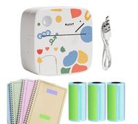 Instant Printer - Portable Inkless Device, Sticker Maker for Quick Labeling, Print Pods Machine, Pocket Size Gadget with Thermal Paper Rolls, Memo Generator for Information Recall and Task Management