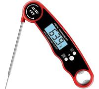 Instant Read Meat Thermometer for Grill and Cooking with Waterproof Backlight & Calibration Function for Grilling BBQ, Kitchen Cooking, Baking, Liquids, Candy & Air Fryer