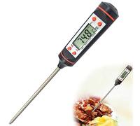 Meat Thermometer Instant Read Cooking Food Thermometer with Long Temperature Probe Auto-Off Digital Lcd Screen Bbq Kitchen Thermometers for Roasting, Hot Beverage, Milk,jam, Yogurt & Baking