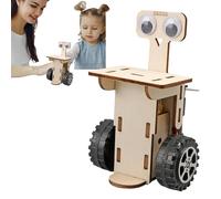 Instant Robot Building Kit - Wooden Robotics Puzzle Set, Assembly Pattern Blocks | Educational Building Toy Projects, Creative Learning Activity