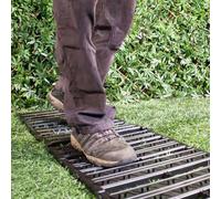 Instant Roll Out Garden Path Black Plastic Chevron 3m Primrose Black One Size