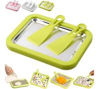 Instant Rolled Ice Cream Maker Kit - DIY Ice Cream Roller Maker for Sorbet. Magic Icecream Maker Machine & Rolled Ice Cream Tray with 2 Scrapers. Fun Family Activity & Gift