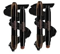 Instant Root Cover up Stick, 2PCS Waterproof Hair Root Touchs up Stick, Natural Hairline Powder Sticks for Women Men, Long Lasting Hairline Concealer Colour Dye Sticks, for All Hair Types