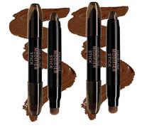 Instant Root Cover up Stick, 2PCS Waterproof Hair Root Touchs up Stick, Natural Hairline Powder Sticks for Women Men, Long Lasting Hairline Concealer Colour Dye Sticks, for All Hair Types