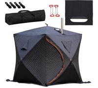 Instant-Setup Ice Fishing Shelter, Insulated Waterproof Hub Tent | Thermal Winter Tent for Temperatures Down to -40°C and Force 7 Winds, with Carry Bag, 4 Ice Anchors & 4 Guy Lines