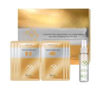 Instant Skin Essen ce collagens Set, Spirals Peptide Deer Bone Essen ce Kit, Deep Moisturizer Face Masque, Moisturizing Woman Glowy Skin