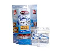 Instant Smile Comfort Fit Flex Bright White Shade - Slightly Imperfect - with 2 Extra Fitting Bead Bags. One Size fits Most People.