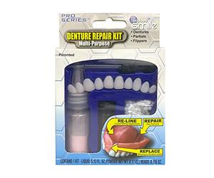 Instant Smile Complete Denture Repair Kit, 10 Count, Unflavored, Adult, Non Toxic