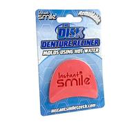 Instant Smile The Disk Denture Reliner, Relines Loose Fitting Dentures, Cushion Grip for Dentures, Molds and Softens in Hot Water, Non-Permanent and Removable, 1 Reliner