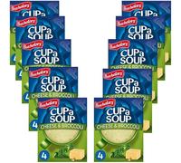 Instant Soup Bundle with Batchelors Cup a Soup Cheese & Broccoli 4 Sachets 92g - 10 Pack | Instant Cheese & Broccoli Soup, Low In Fat & Sugar, Suitable for Vegetarians.